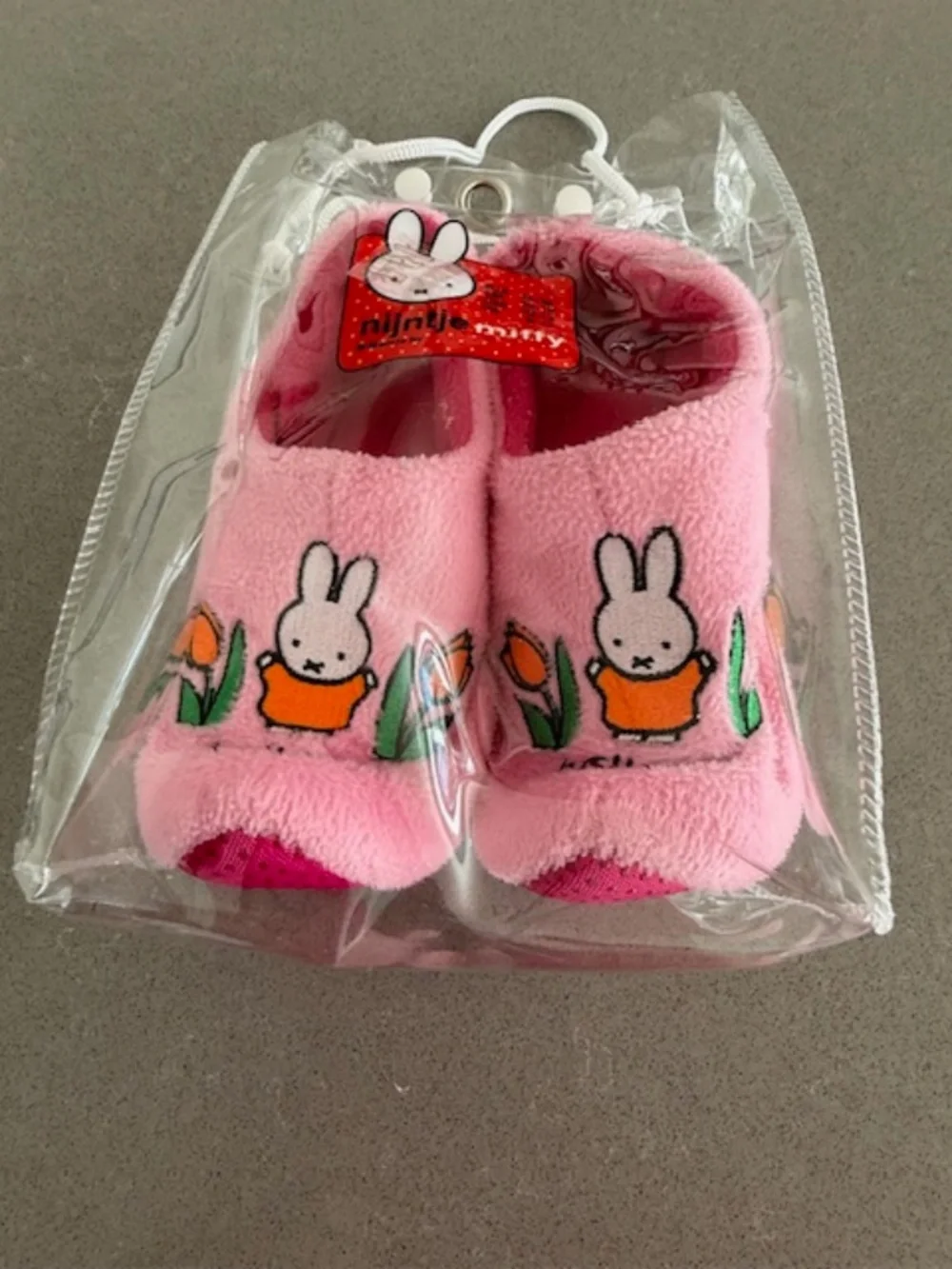Miffy Holland Tulips Clog Soft Pink Slippers USA Little Kid 10-13 Good Condition